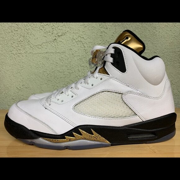 RARE 🚀Nike Air Jordan‎ 5 Retro Olympic Size 13 VNDS - Picture 6 of 10